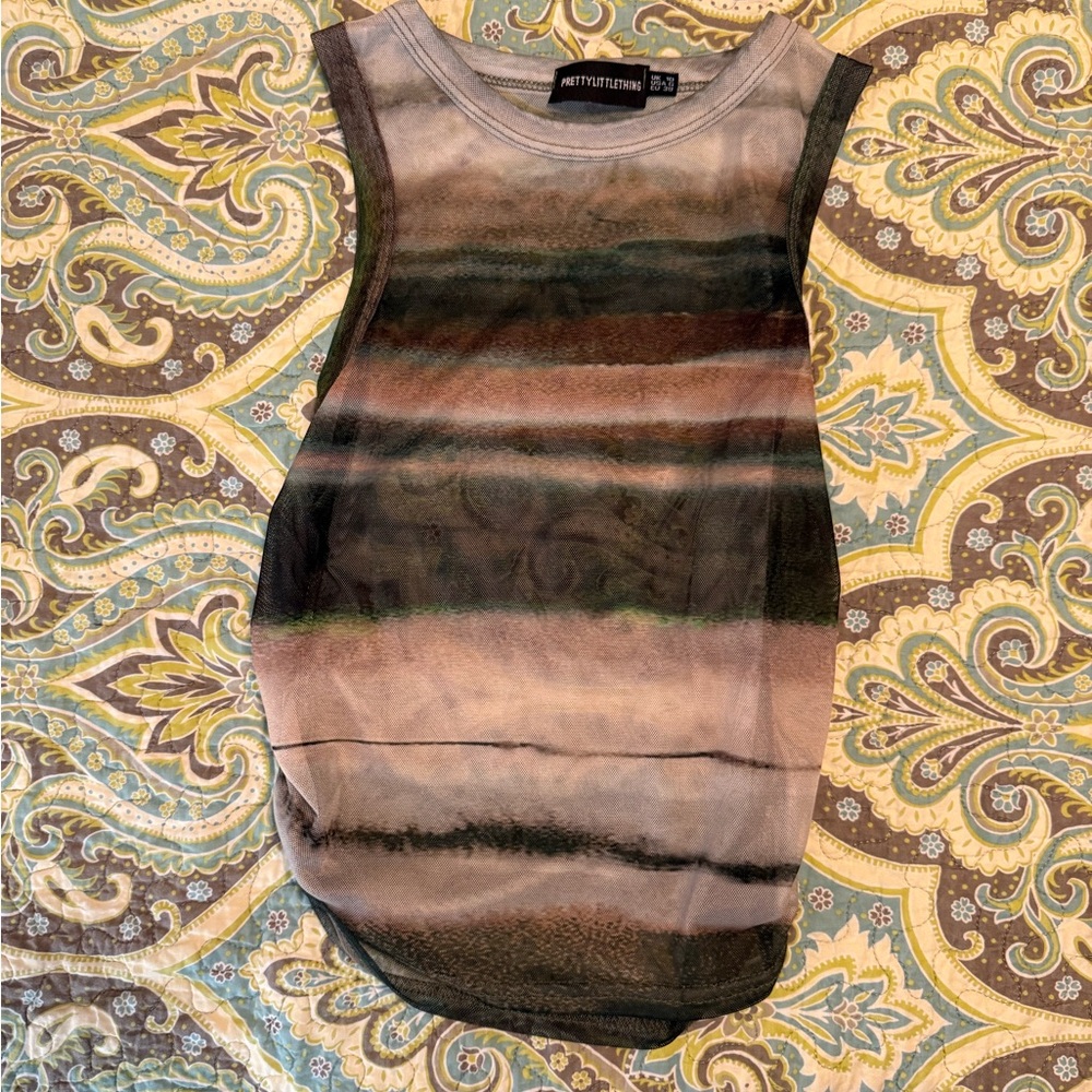 PrettyLittleThing Multicolor Sleeveless Top Size 6